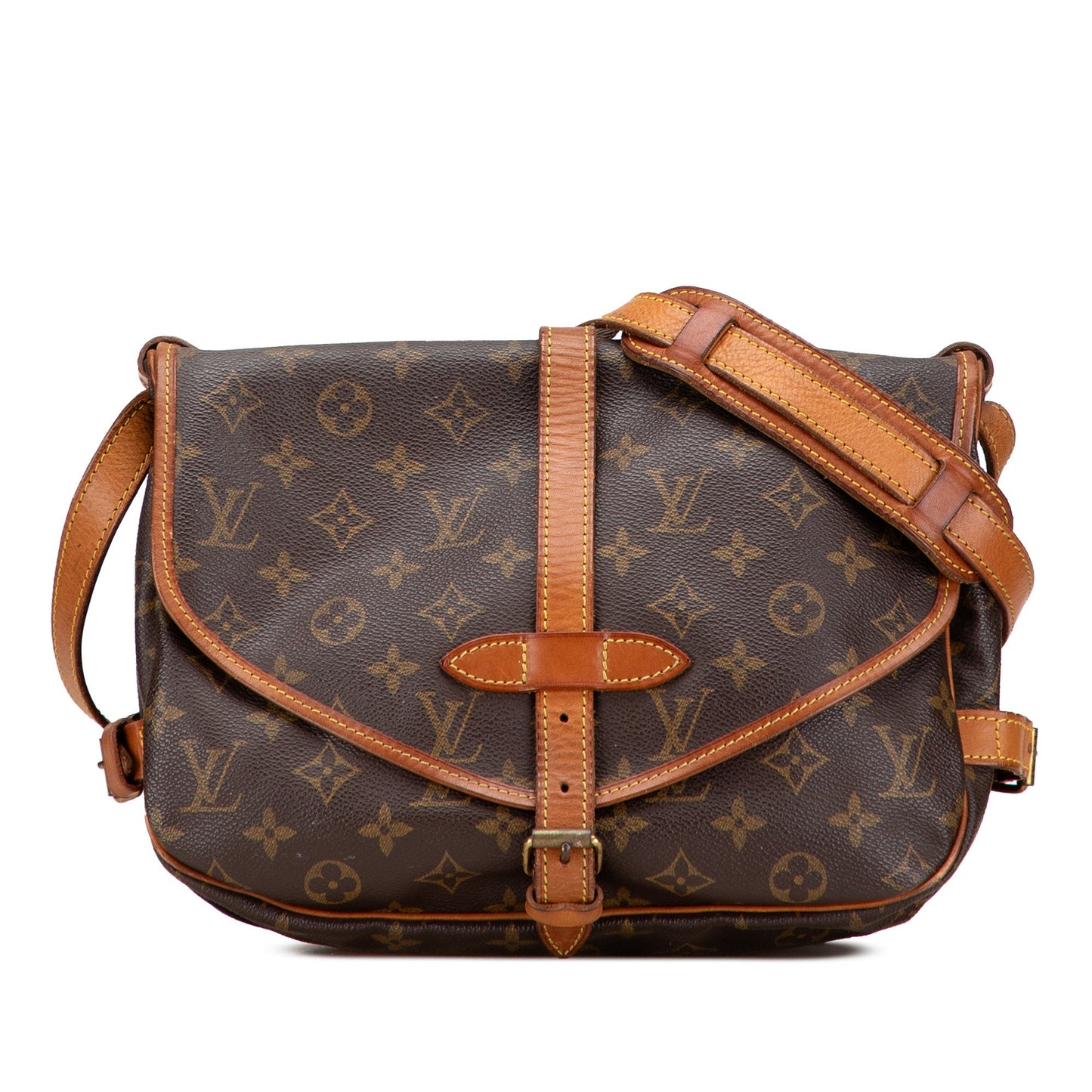 Brown Louis Vuitton Monogram Saumur 30 Crossbody Bag