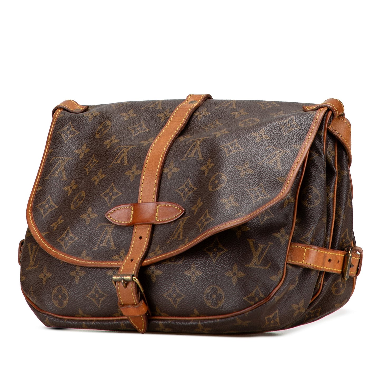 Brown Louis Vuitton Monogram Saumur 30 Crossbody Bag