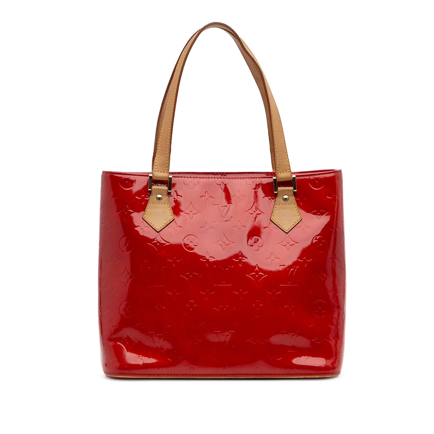 Red Louis Vuitton Monogram Vernis Houston Tote Bag