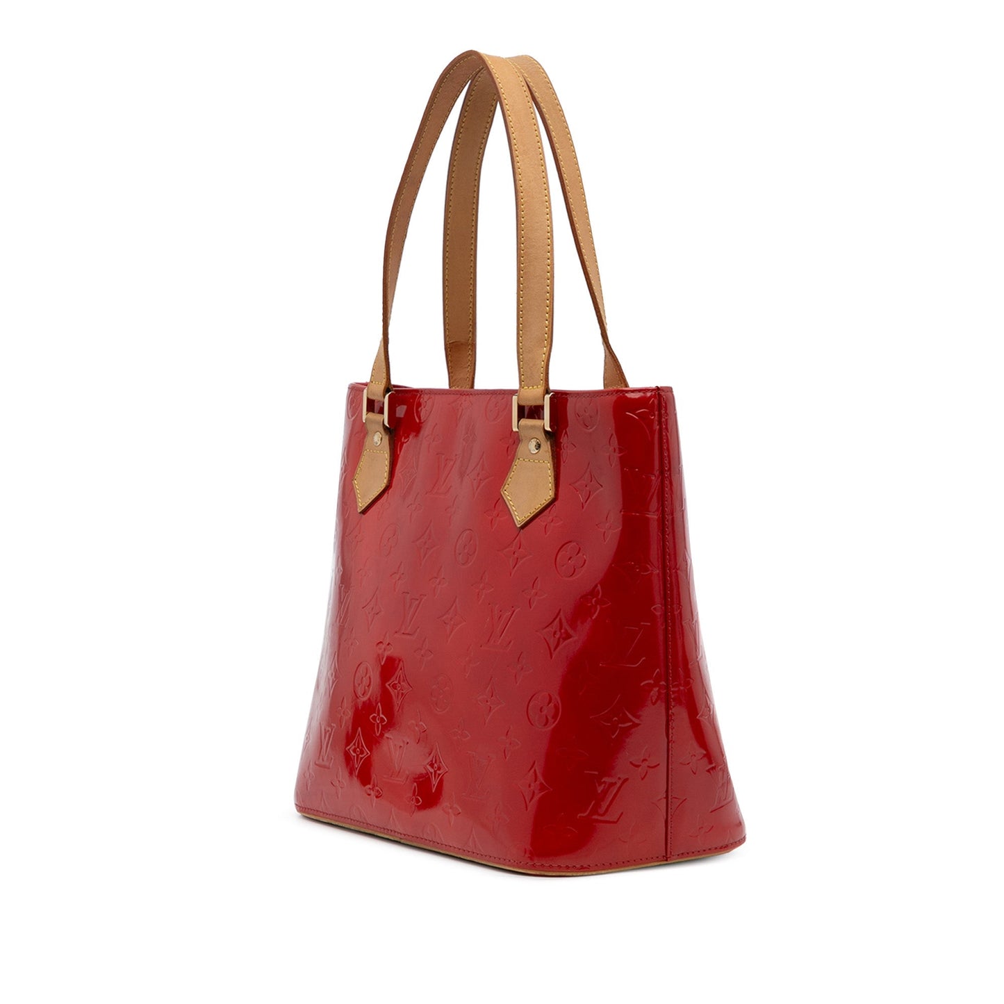 Red Louis Vuitton Monogram Vernis Houston Tote Bag