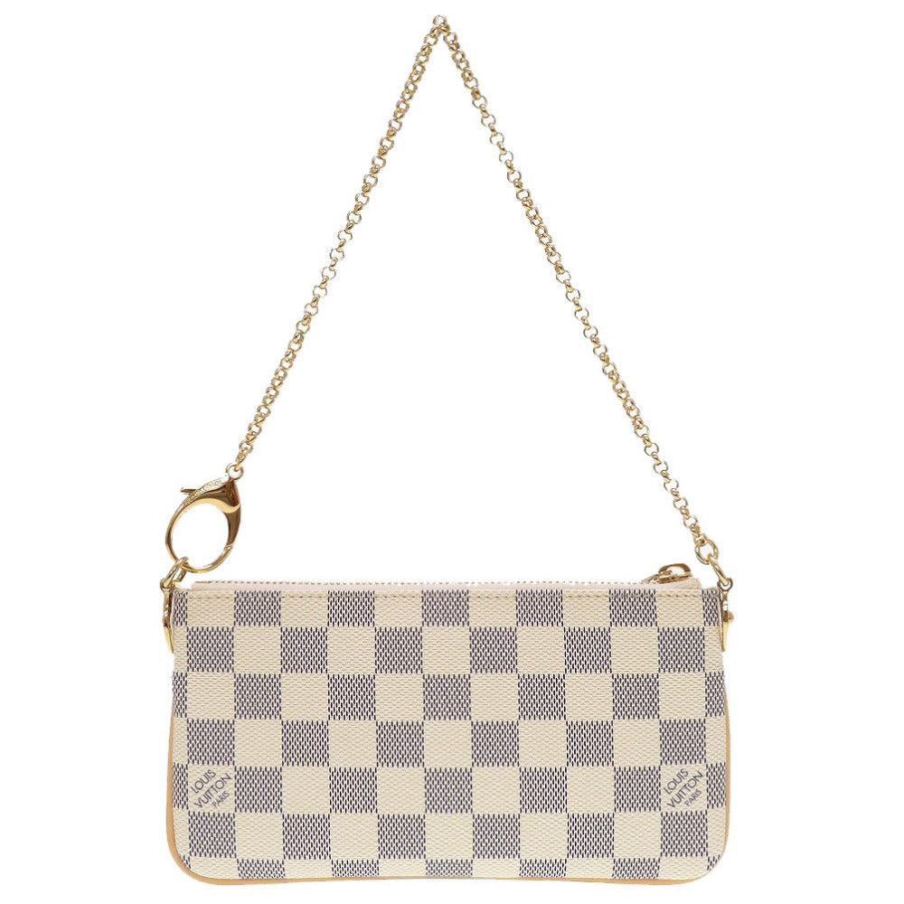 LOUIS VUITTON Pouch N60027 Damier Azur Canvas white Accessory pouch Damier Azur Pochette Mira MM Women