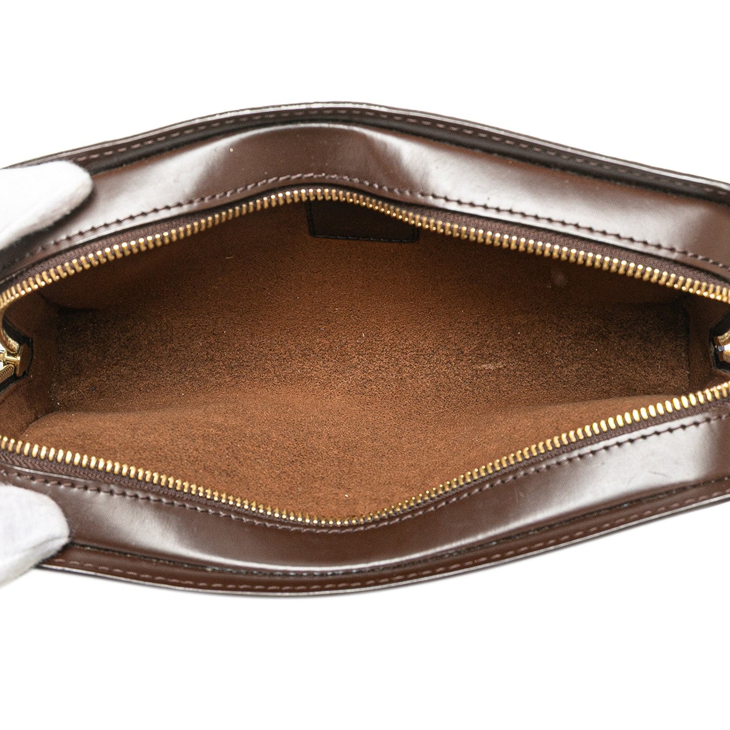 Brown Louis Vuitton Damier Ebene Saint Louis Pochette Clutch Bag