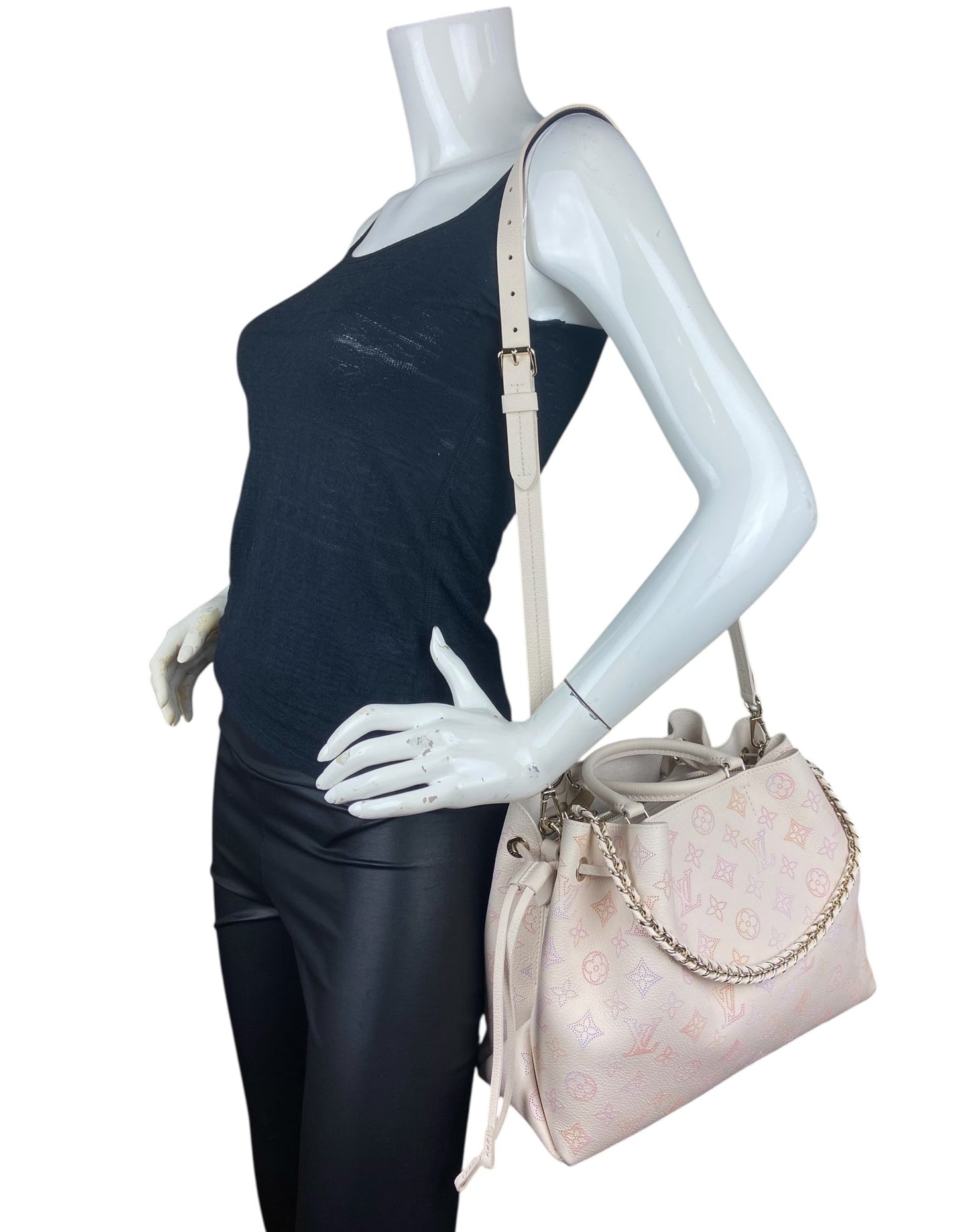 Louis Vuitton Dream Cream Monogram Mahina Bella Tote