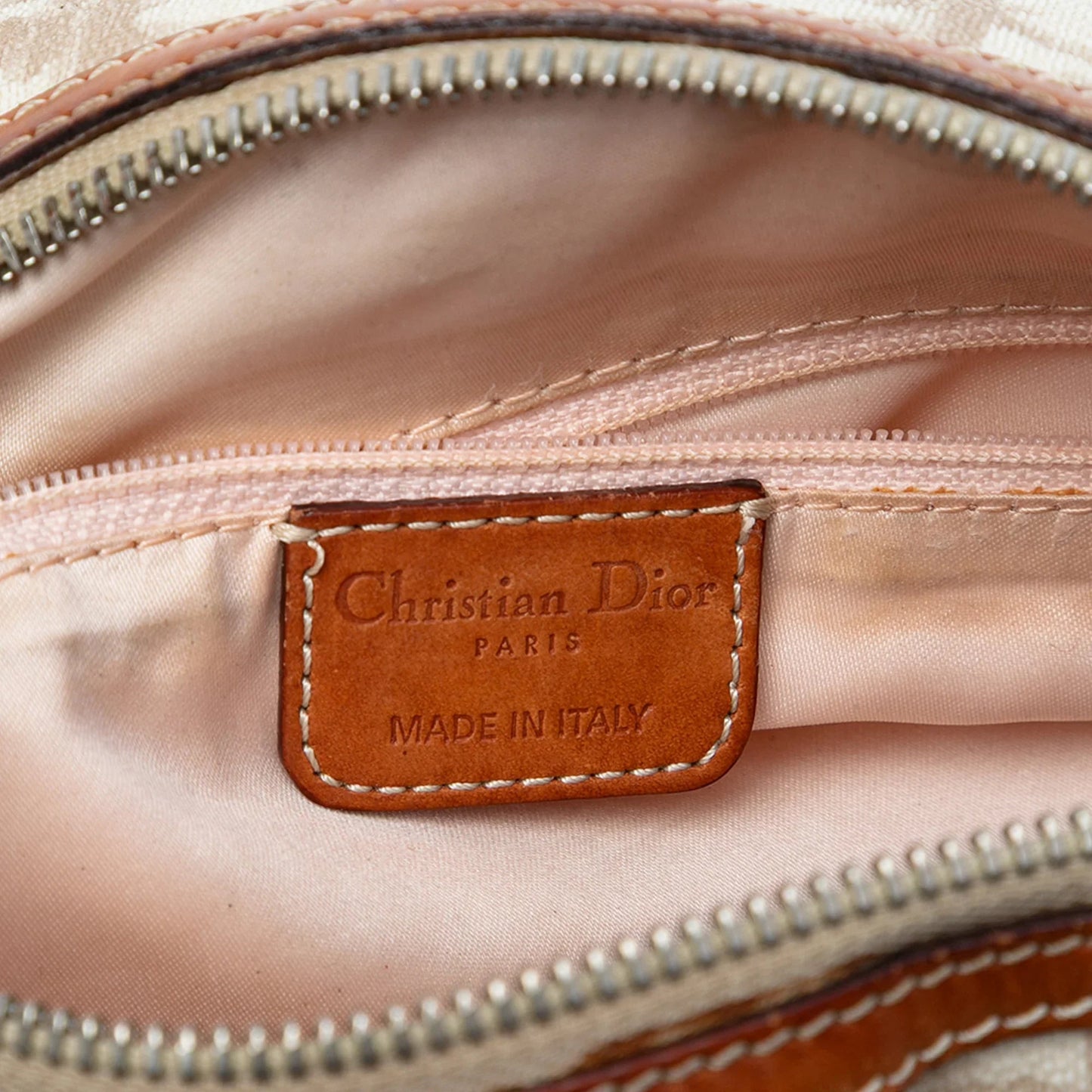 Brown Dior Diorissimo Trotter Coated Canvas Romantique Handbag