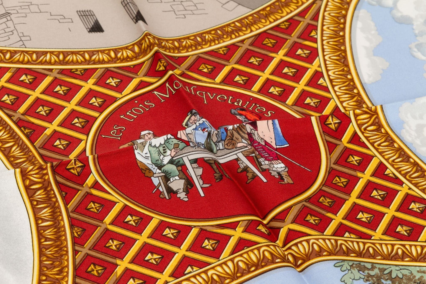 Hermes "Mousquetaires" Silk Ledoux Scarf