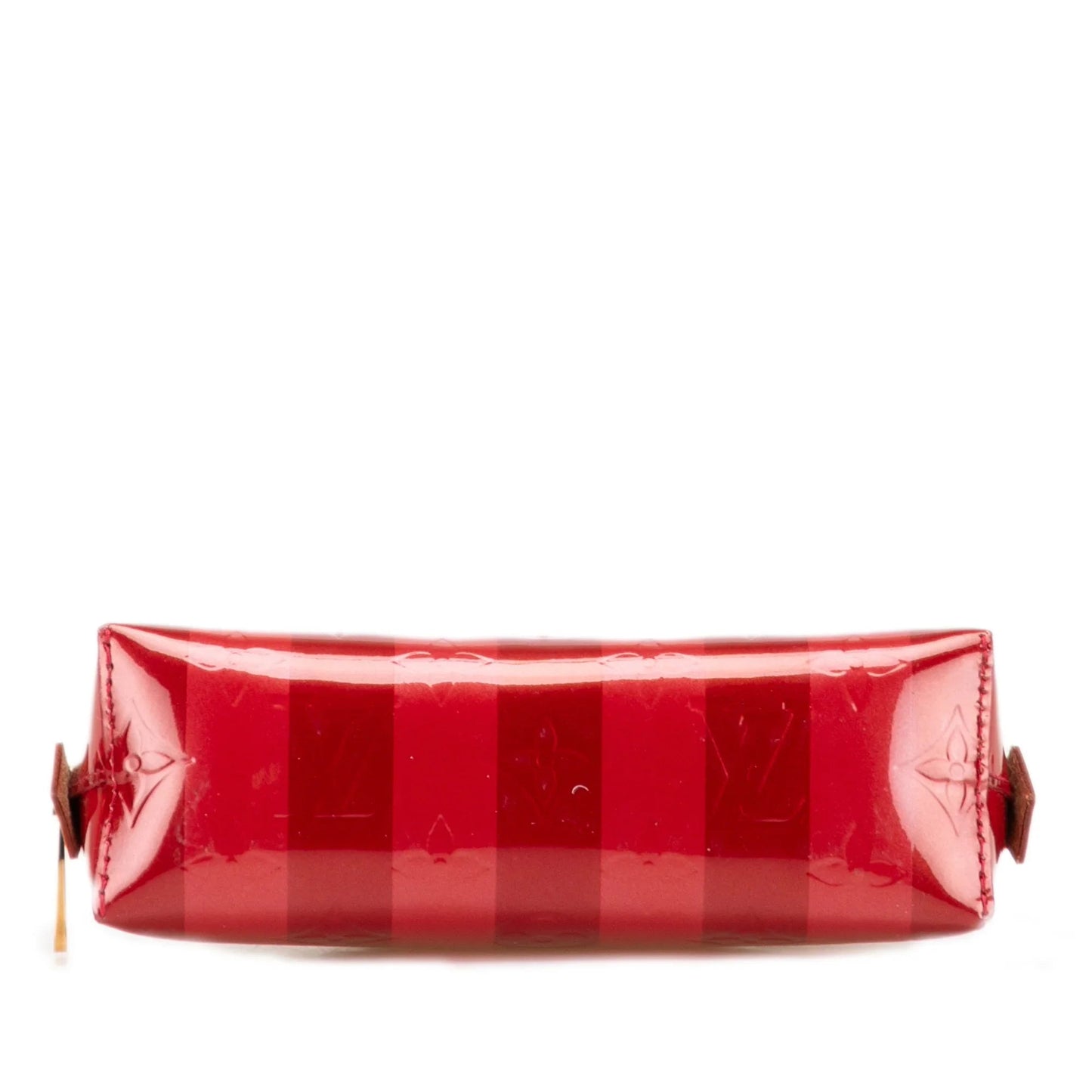 Red Louis Vuitton Monogram Vernis Rayures Cosmetic Pouch