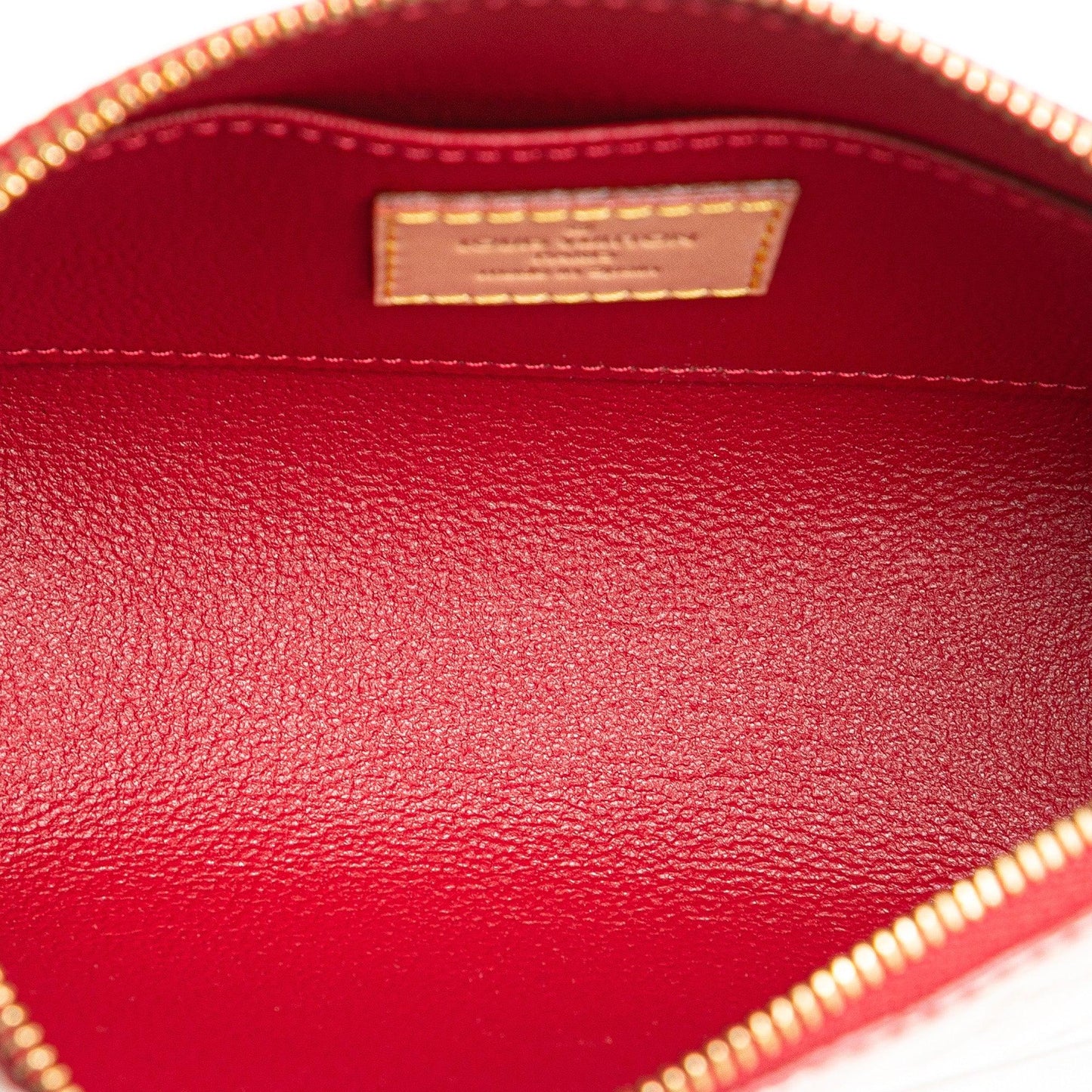 Red Louis Vuitton Monogram Vernis Rayures Cosmetic Pouch
