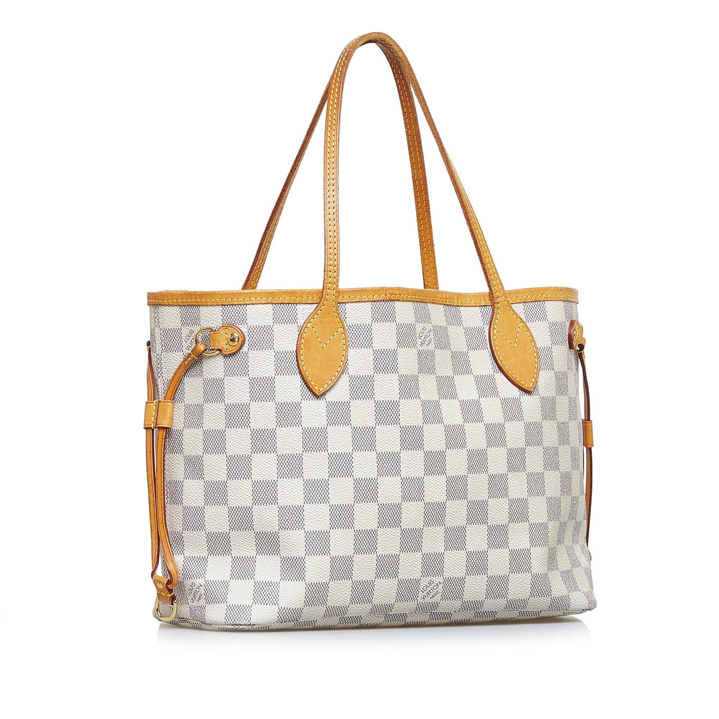 LOUIS VUITTON Damier Azur Neverfull PM White Tote
