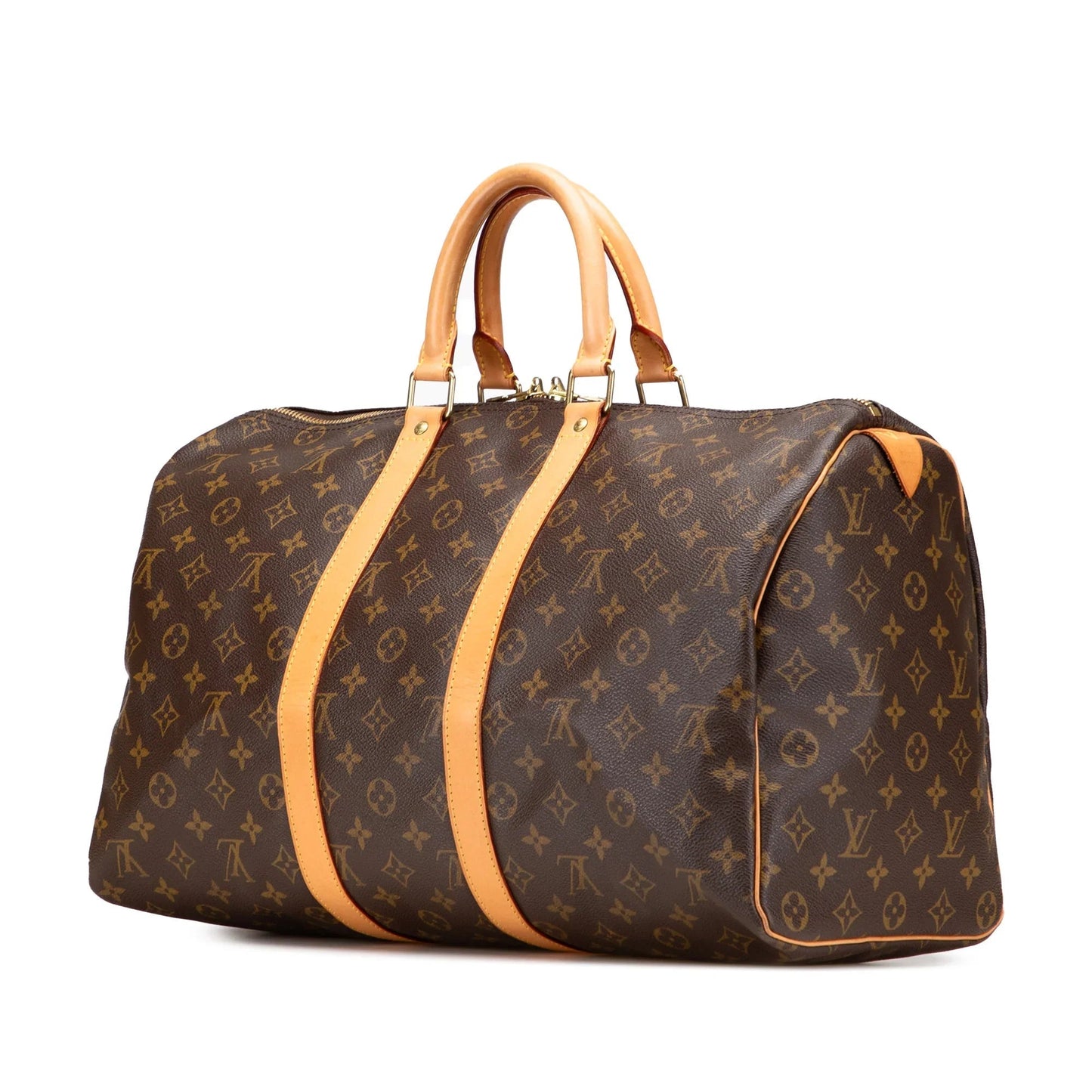 Brown Louis Vuitton Monogram Keepall 45 Travel Bag
