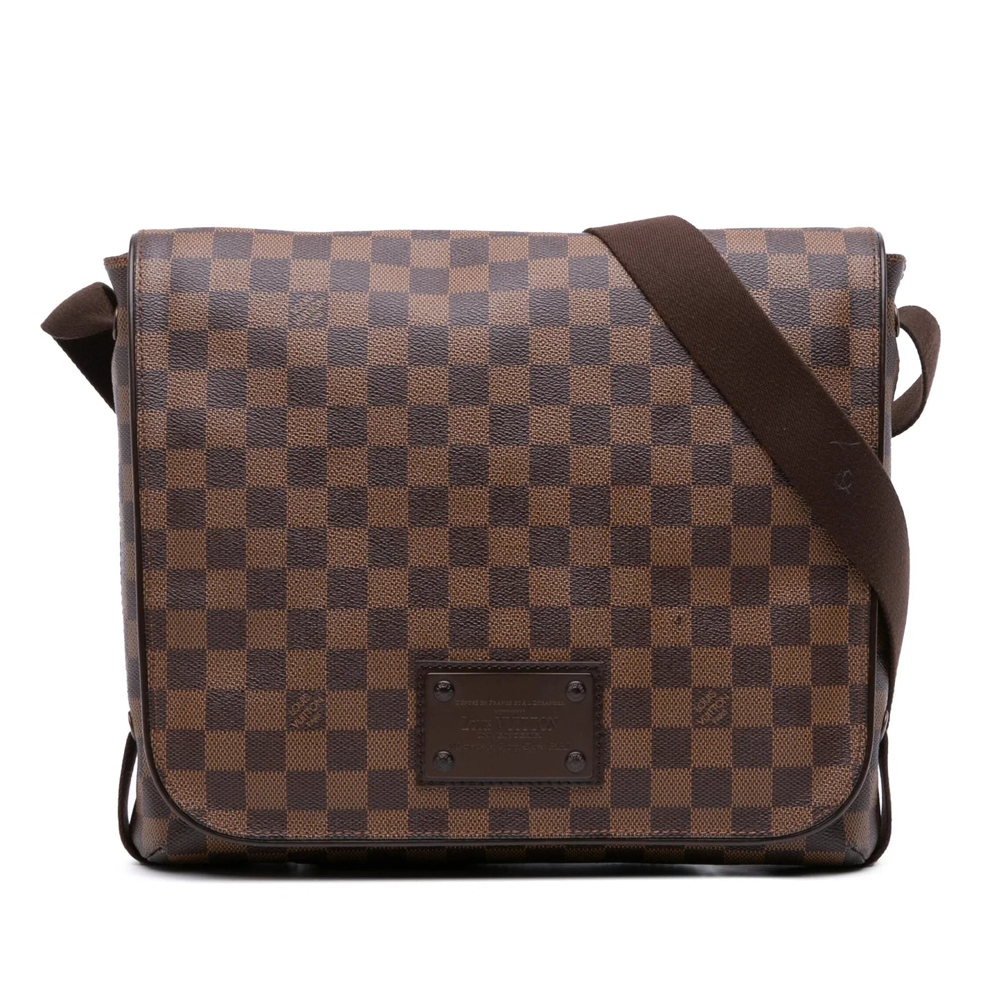 Brown Louis Vuitton Damier Ebene Brooklyn MM Crossbody Bag