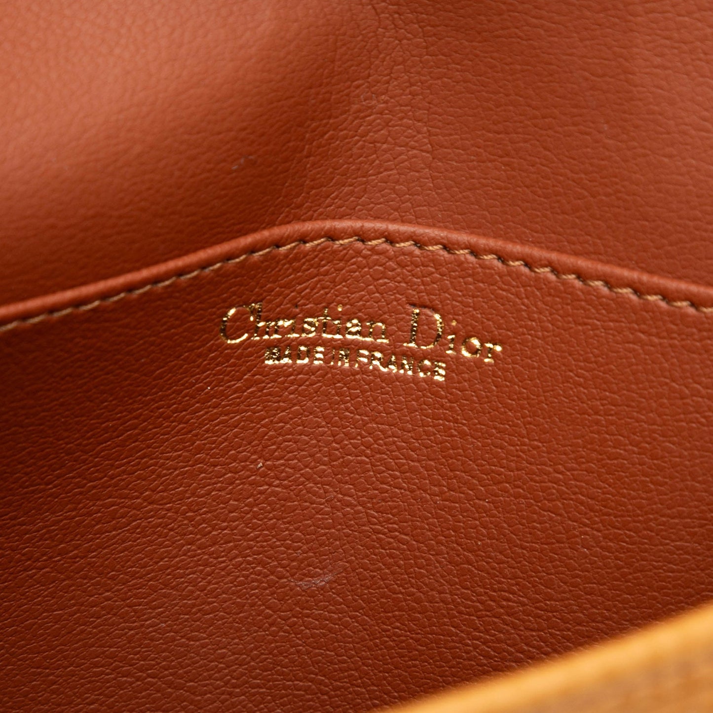 Brown Dior Pebbled Leather Crossbody