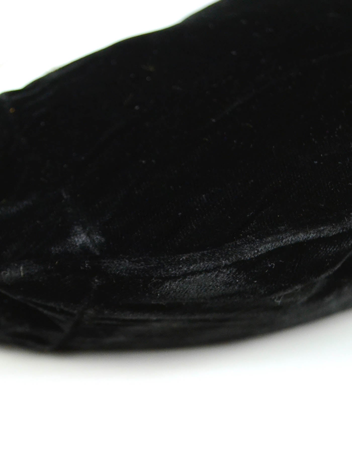Yves Saint Laurent YSL Black Velvet Small Mombasa Bag