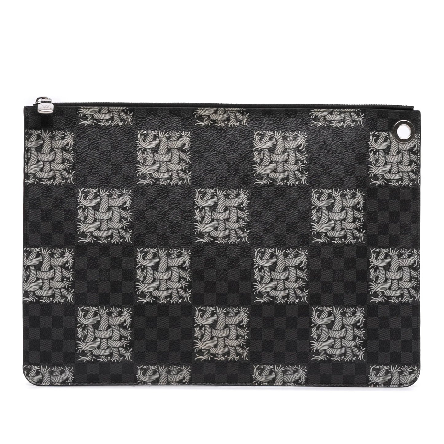 Black Louis Vuitton Christopher Nemeth Damier Graphite Rope Pochette Voyage GM Clutch Bag