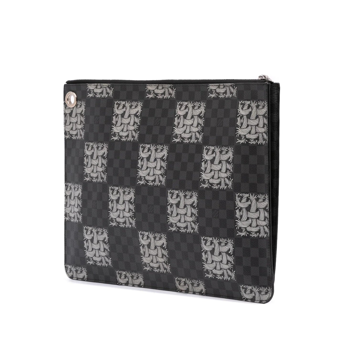 Black Louis Vuitton Christopher Nemeth Damier Graphite Rope Pochette Voyage GM Clutch Bag