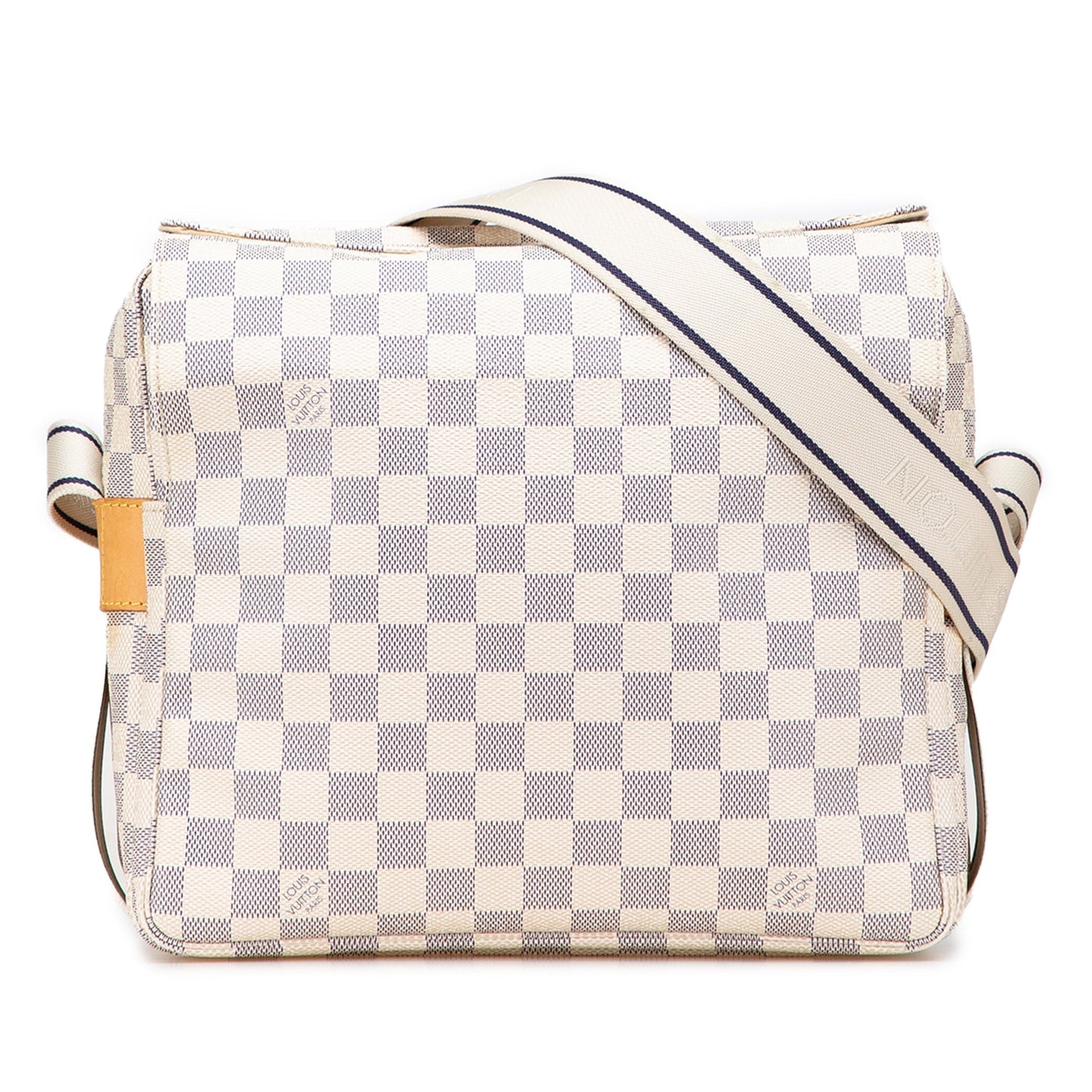 White Louis Vuitton Damier Azur Naviglio Crossbody Bag