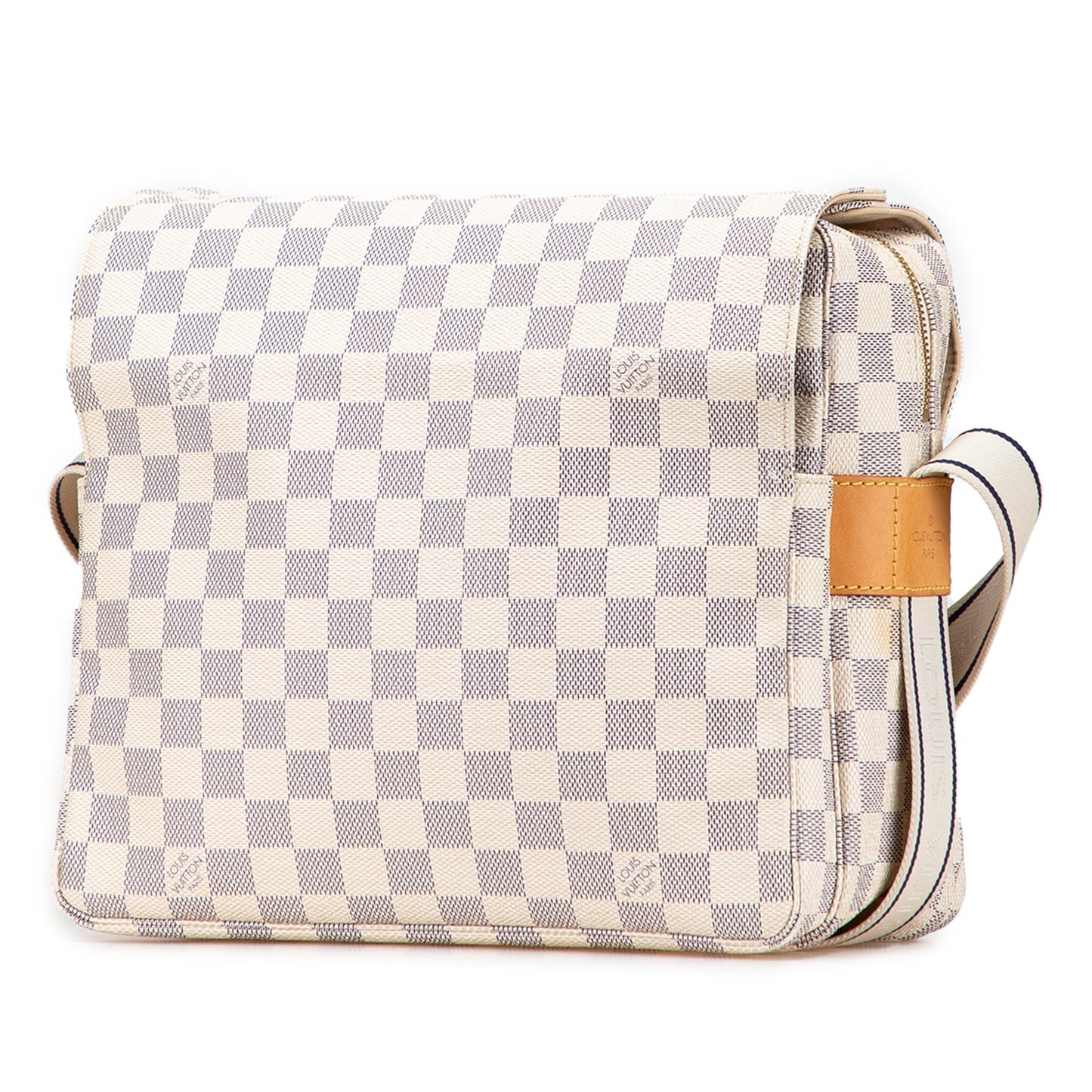 White Louis Vuitton Damier Azur Naviglio Crossbody Bag