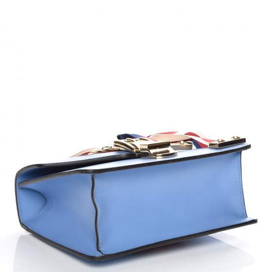 Gucci Sylvie Leather Mini Chain Bag Light Blue