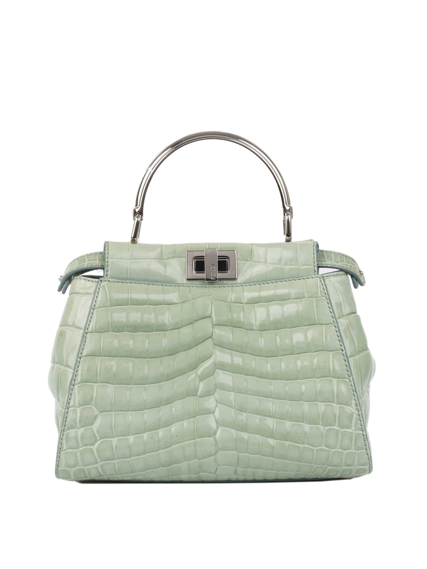 Fendi Peekaboo Crocodile Mini Mint Green