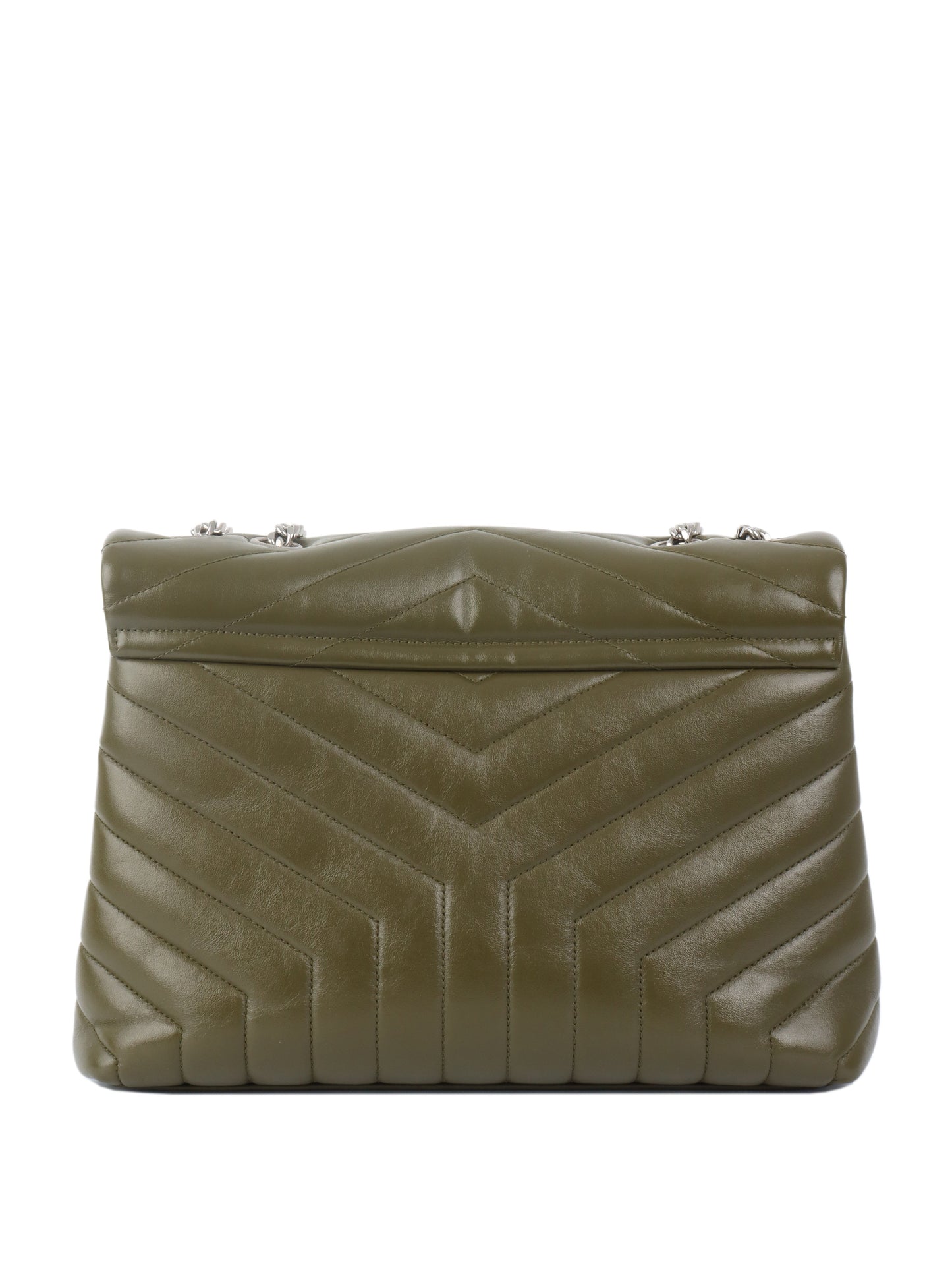 Saint Laurent Khaki Medium Loulou Bag.