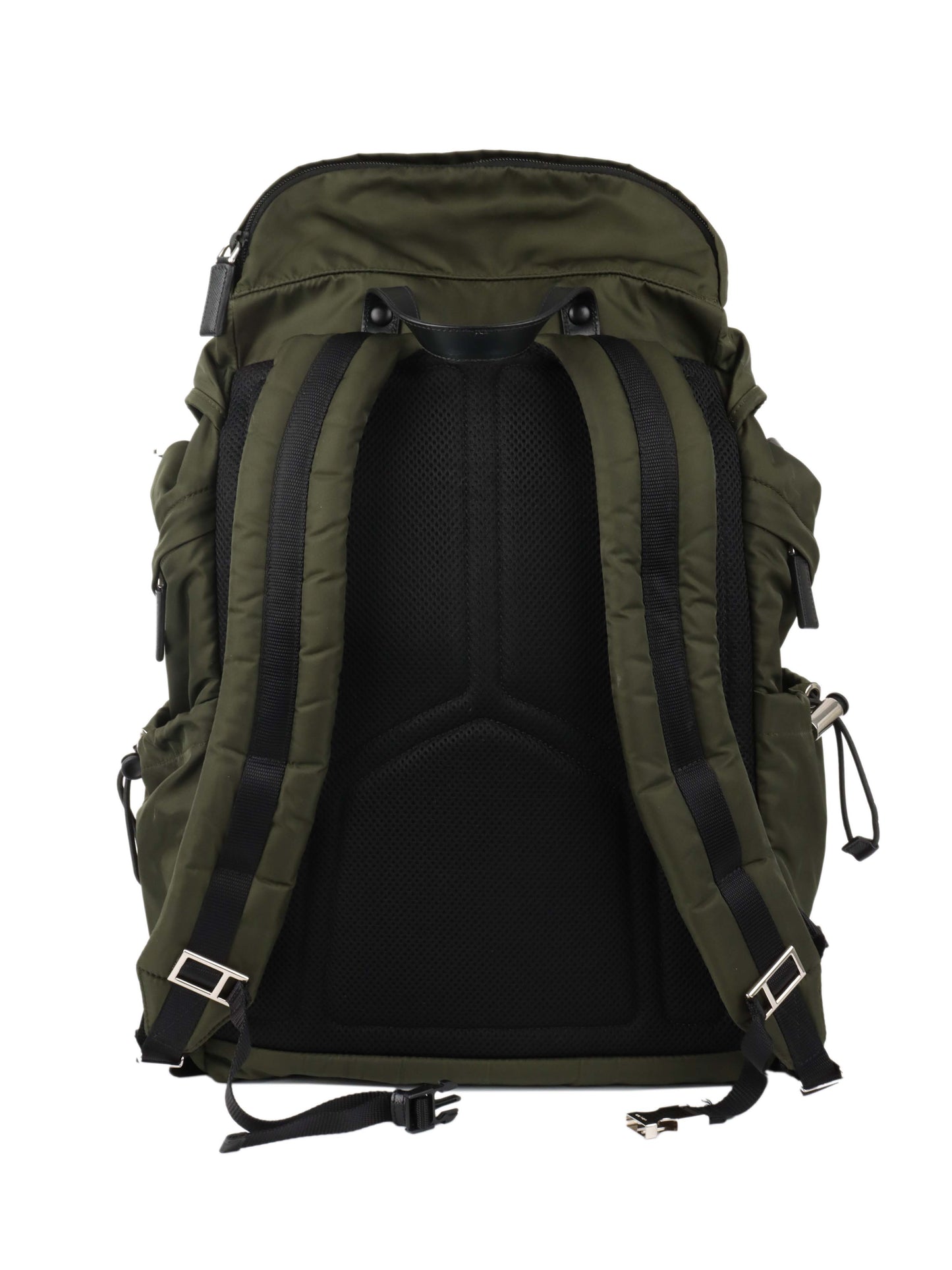 Prada Green Nylon Buckled Backpack.
