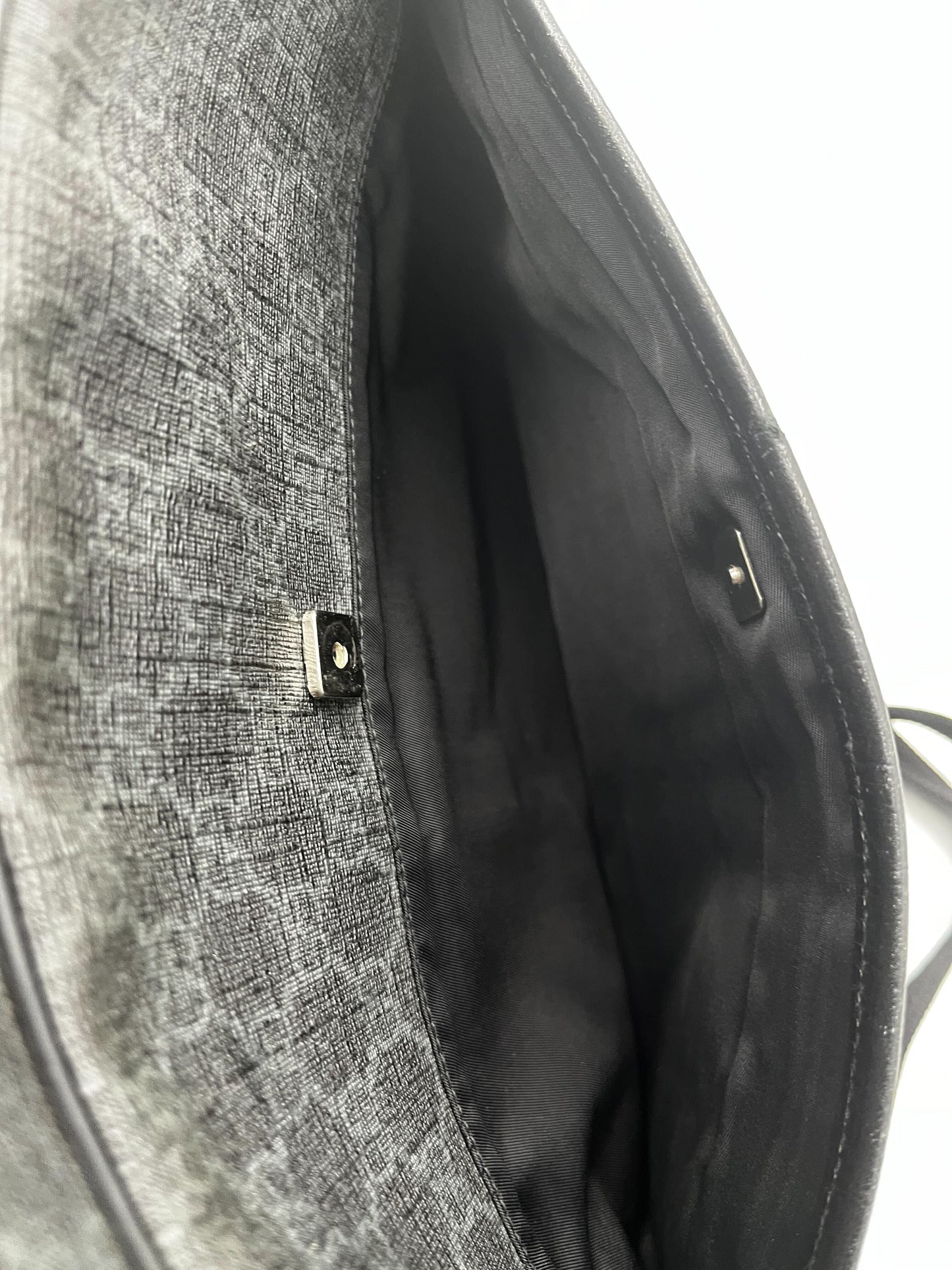 Gucci Gg Supreme Shoulder Bag Canvas Black Leather Shoulder Bag Bag ( )