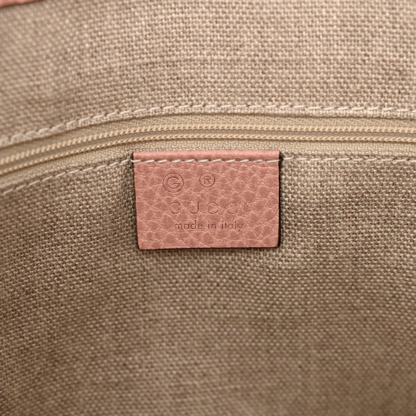 Gucci Dollar Calfskin GG Charm Satchel Soft Pink