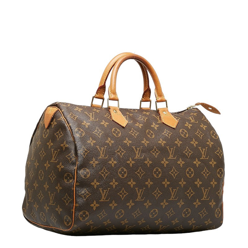Louis Vuitton Monogram Speed 35 Handbag M41107 Brown PVC Leather Louis Vuitton