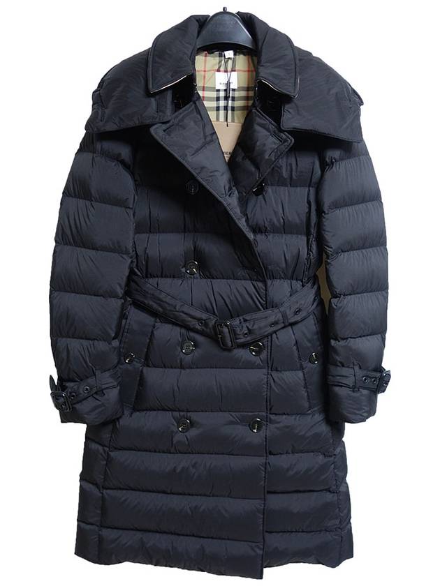 Luxury Burberry WoMen's Double Breasted Hooded Padded Black