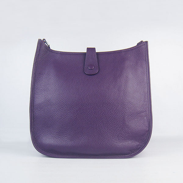Luxury Hermes Evelyne I handbag H6309 purple silver