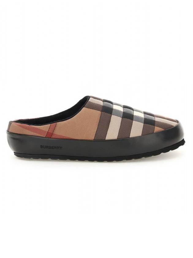 Luxury Burberry House Check Flat Slippers Brown
