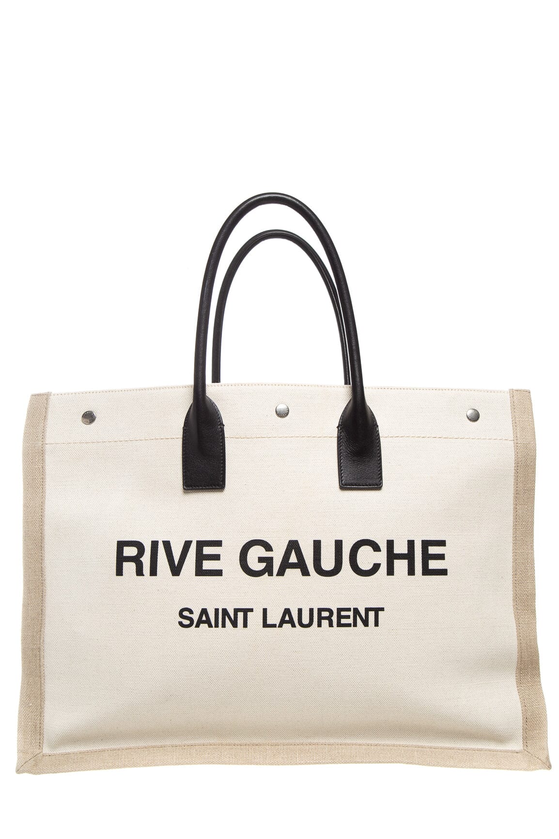 Saint Laurent Cream and Beige Rive Gauche Tote
