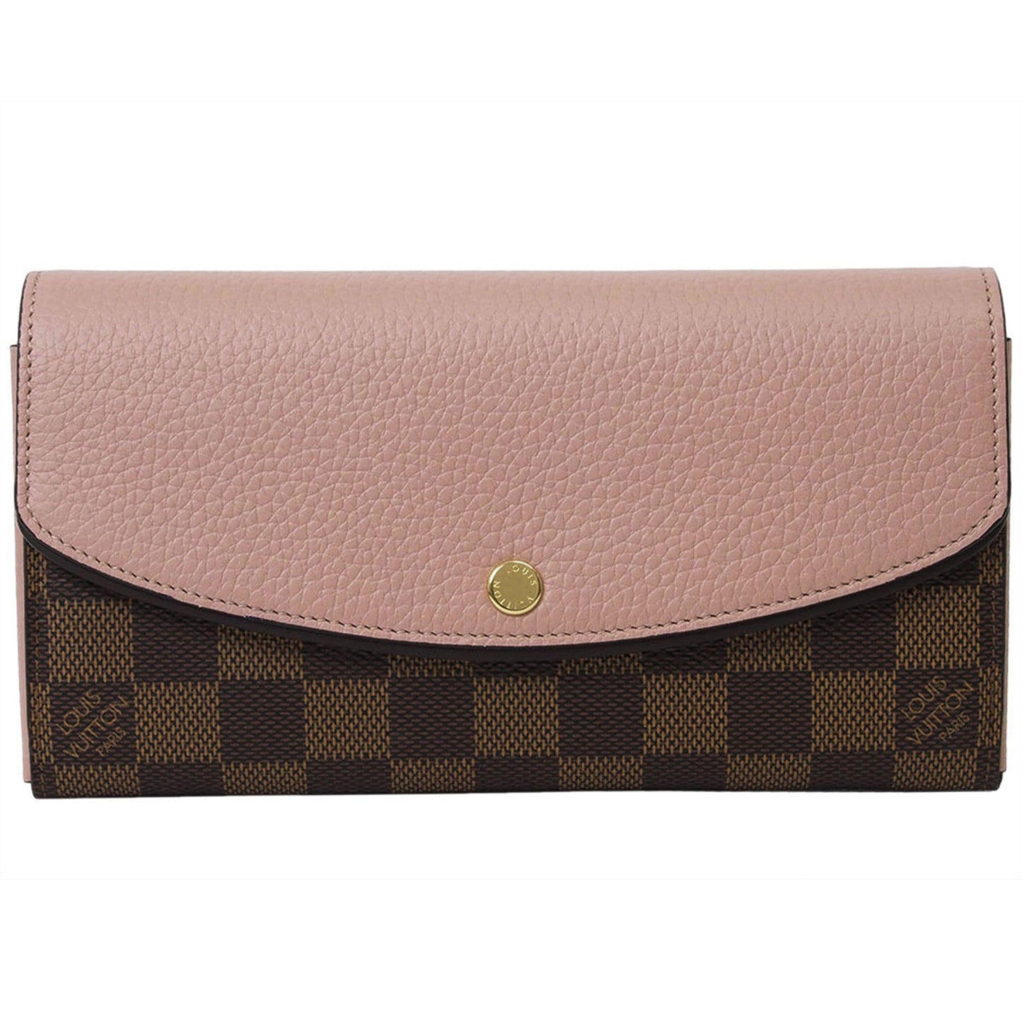 Louis Vuitton Damier Damier Canvas Ebene Magnolia Long Wallet (Bi-Fold)