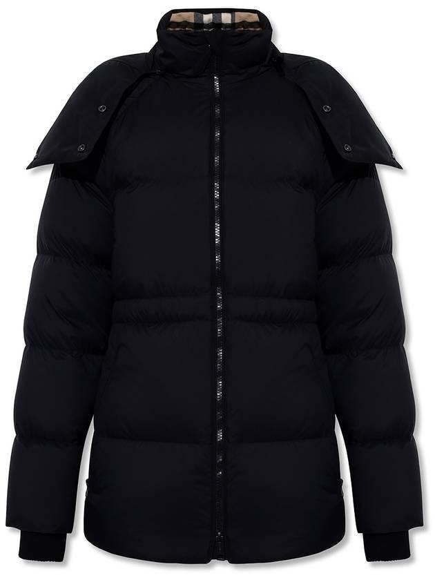 Luxury Burberry Detachable Hooded Nylon Padding Black