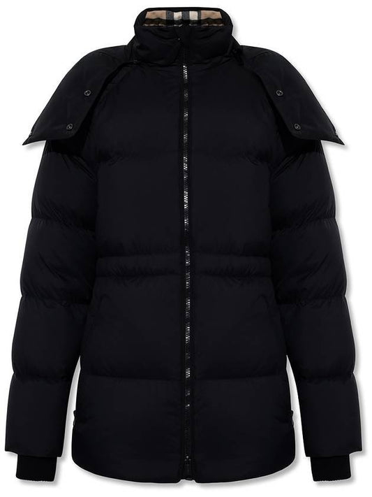 Luxury Burberry Detachable Hooded Nylon Padding Black