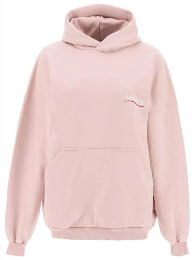 Luxury Balenciaga Trending 2026 Embroidered Logo Cotton Hoodie Light Pink