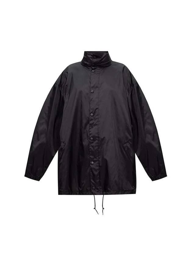 Luxury Balenciaga Trending 2026 Language Logo Raincoat Black
