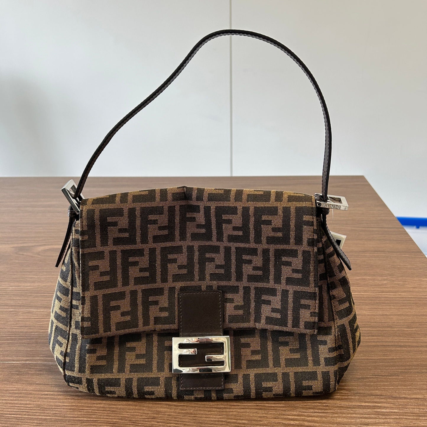Fendi Zucca FF Baguette  - Brown Shoulder Bags, Handbags LB121658