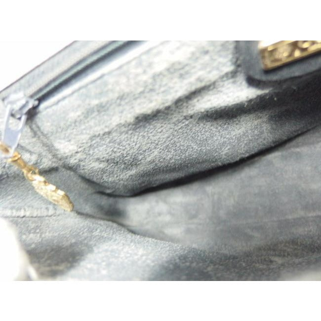 Gucci Vintage Purses Blue Leather And Gg Leather Cross Body Bag