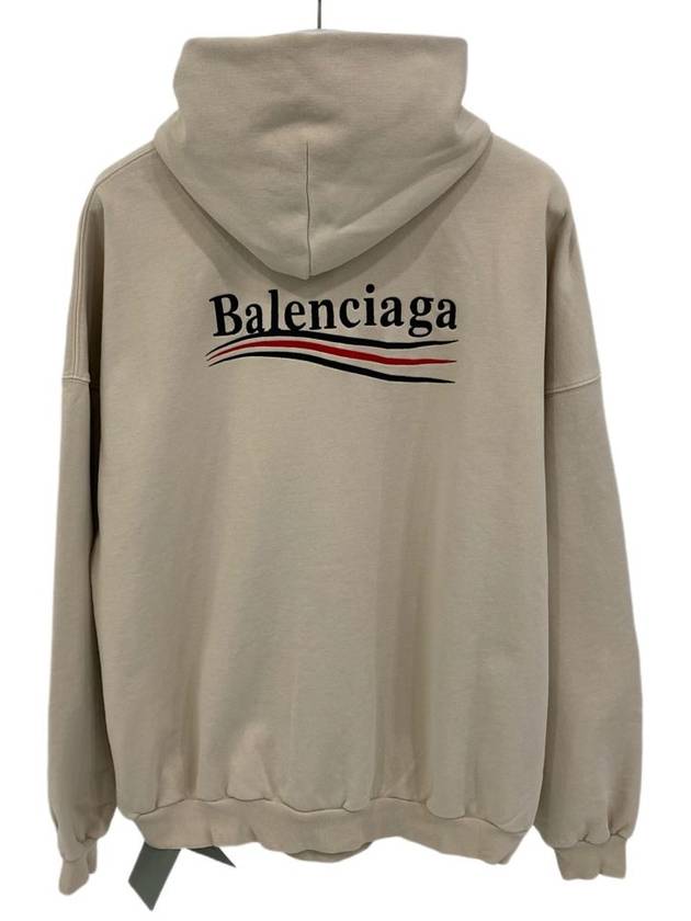 Luxury Balenciaga Trending 2026 Embroidered Logo Cotton Hoodie Beige
