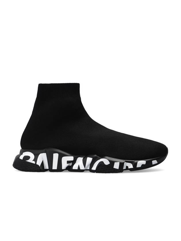 Luxury Balenciaga Trending 2026 Speed Midsole Graffiti High Top Sneakers Black