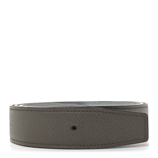 Hermes Epsom Reversible 32mm Belt Strap 85 34 Etain Bleu Glacier