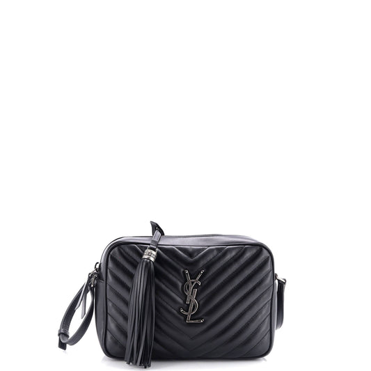 Luxury Saint Laurent Trending 2025 Lou Camera Bag Matelasse Chevron Leather Small