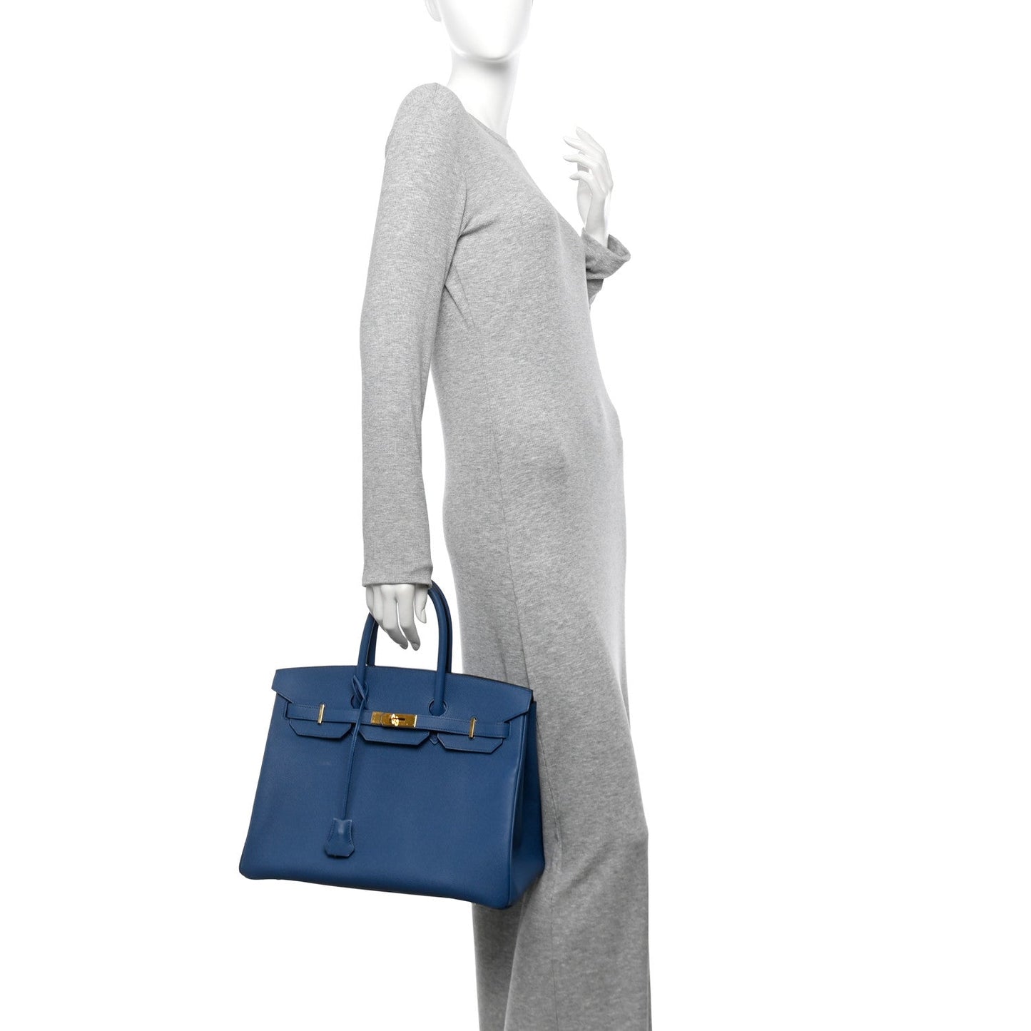 Hermes Epsom Birkin 35 Bleu Agate