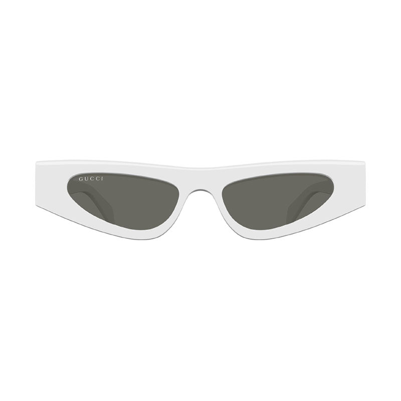 Gucci Sunglasses Cat Eye Full Rim, Shiny Black Frame and Grey Lens GG1779S001