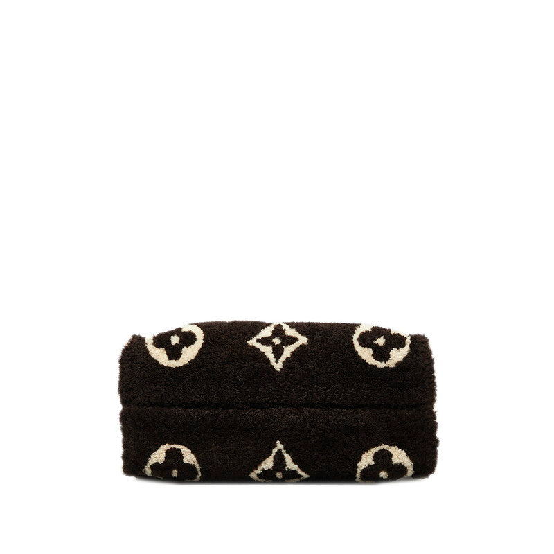 Louis Vuitton Monogram Teddy Onzagore GM Torta Bag M55420 Brown Ivory Mouton Leather Louis Vuitton