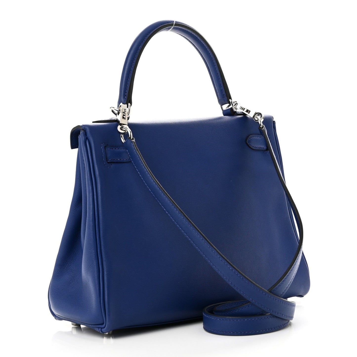 Hermes Swift Kelly Retourne 25 Bleu Electrique