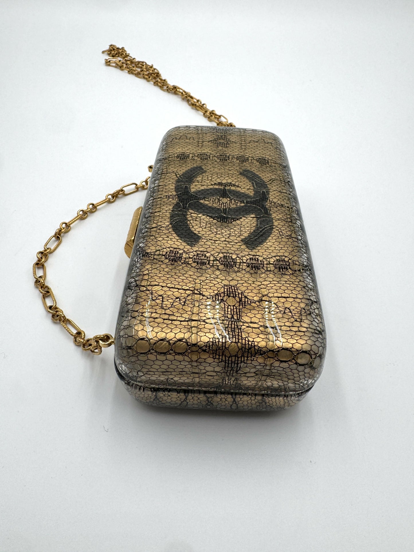 Chanel  2004-2005 Lace Gold Minaudière