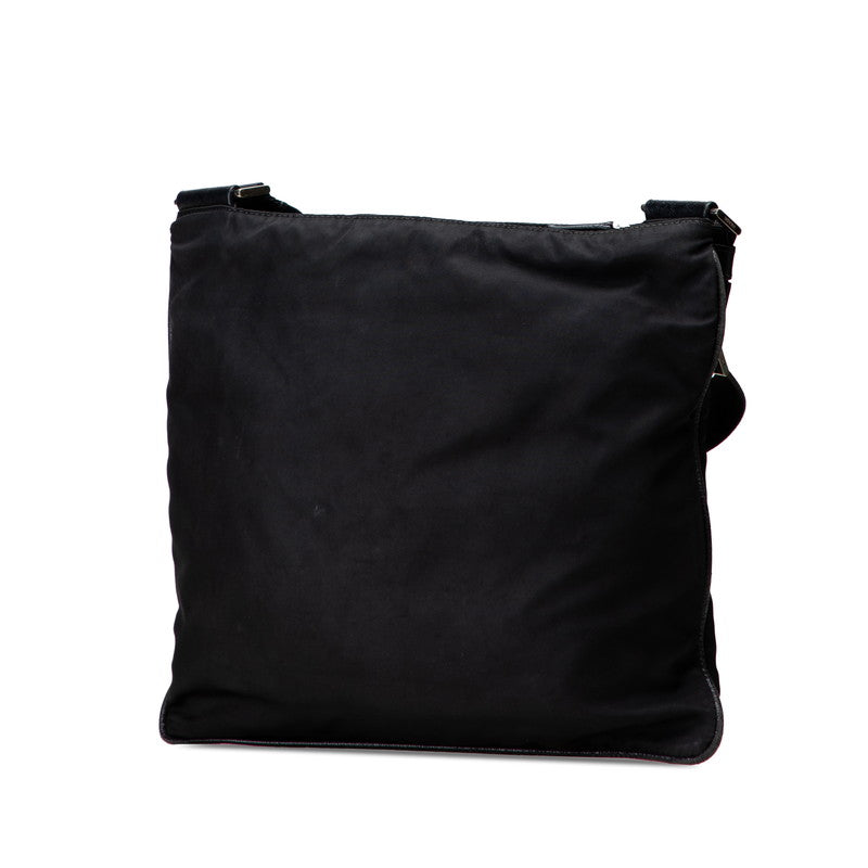 Prada Triangle Logo Plate Nylon Shoulder Bag