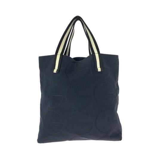 GUCCI Tote Bag 123439 canvas black black white Tote Bag Shoulder Bag G logo Women Used