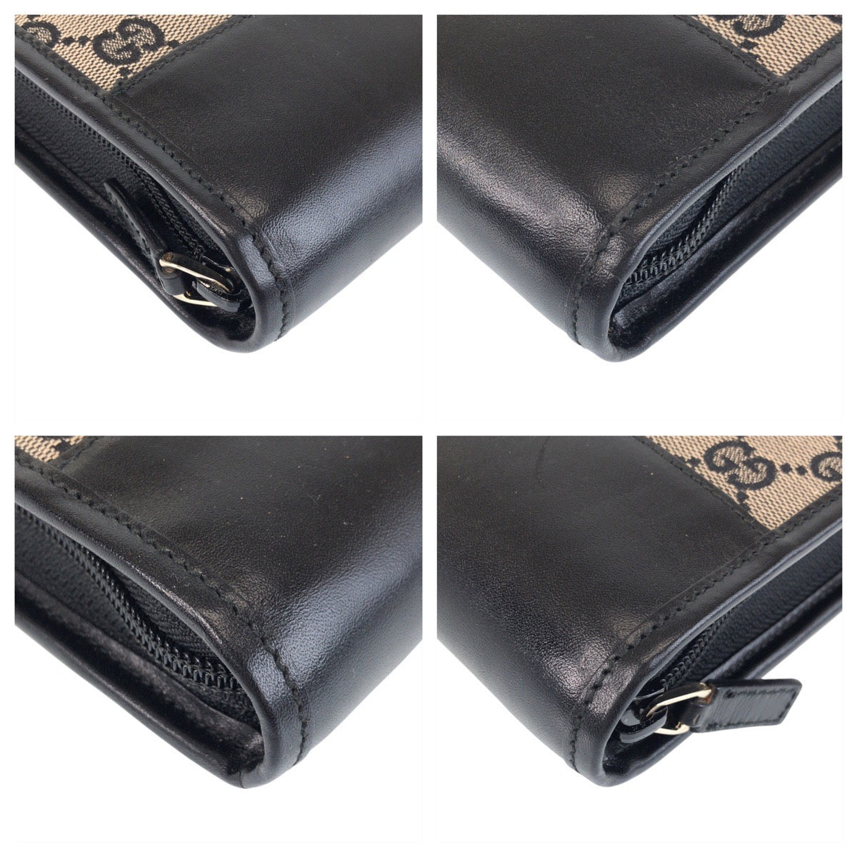 GUCCI Business bag 019 0434 GG canvas beige black black